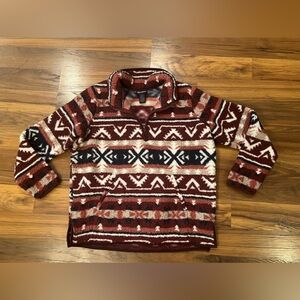 Wrangler Ladies Retro Americana Burgundy Sherpa size large